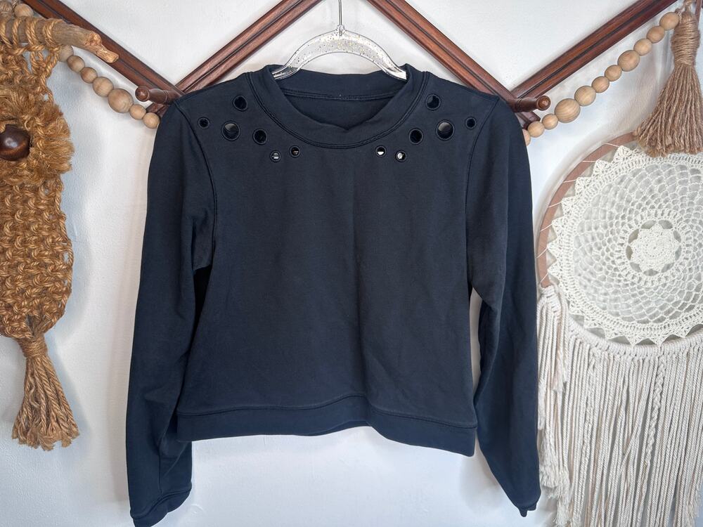Lululemon Space Crew Eyelet Trim Sweatshirt